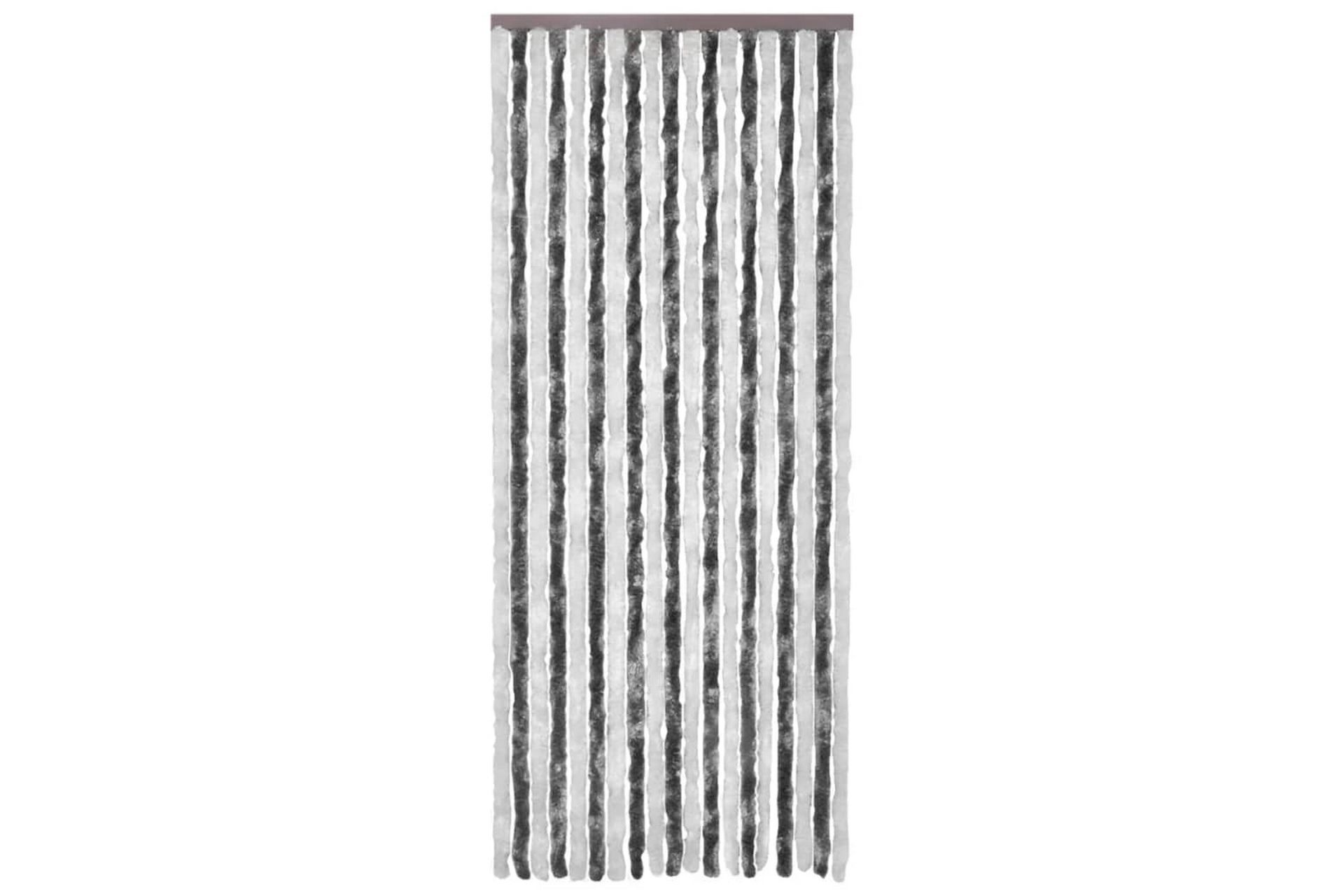 Insektgardin grå og hvit 90x200 cm chenille - Grå - Hage - Utemiljø - Hagedekorasjon - Myggnett
