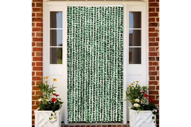 Insektgardin grønn og hvit 90x220 cm chenille - grønn - Hage - Utemiljø - Hagedekorasjon - Myggnett