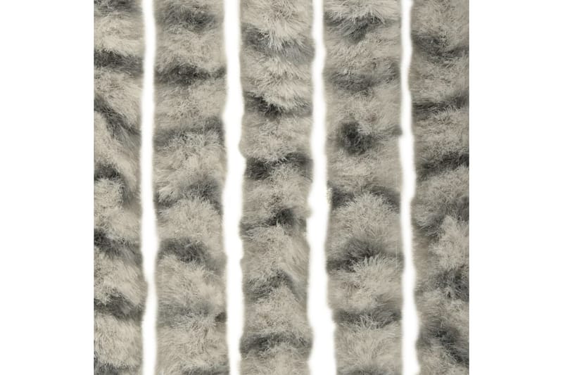 Insektsgardin lyse- og mørkegrå 100x220 cm chenille - Grå - Hage - Utemiljø - Hagedekorasjon - Myggnett