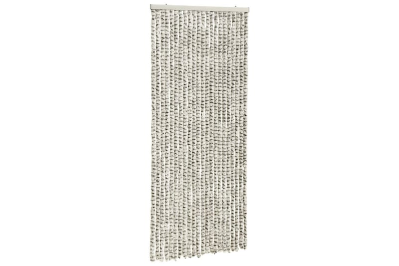 Insektsgardin lyse- og mørkegrå 90x220 cm chenille - Grå - Hage - Utemiljø - Hagedekorasjon - Myggnett