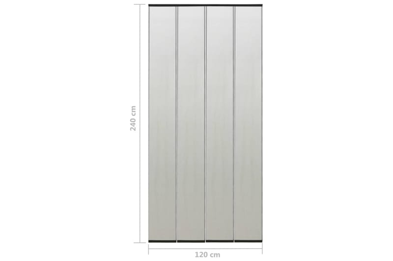 Insektskjerm for dør med 4-delers nettgardin svart 120x240cm - Svart - Hage - Utemiljø - Hagedekorasjon - Myggnett