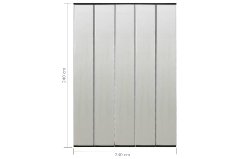 Insektskjerm for dør med 4-delers nettgardin svart 240x240cm - Svart - Hage - Utemiljø - Hagedekorasjon - Myggnett