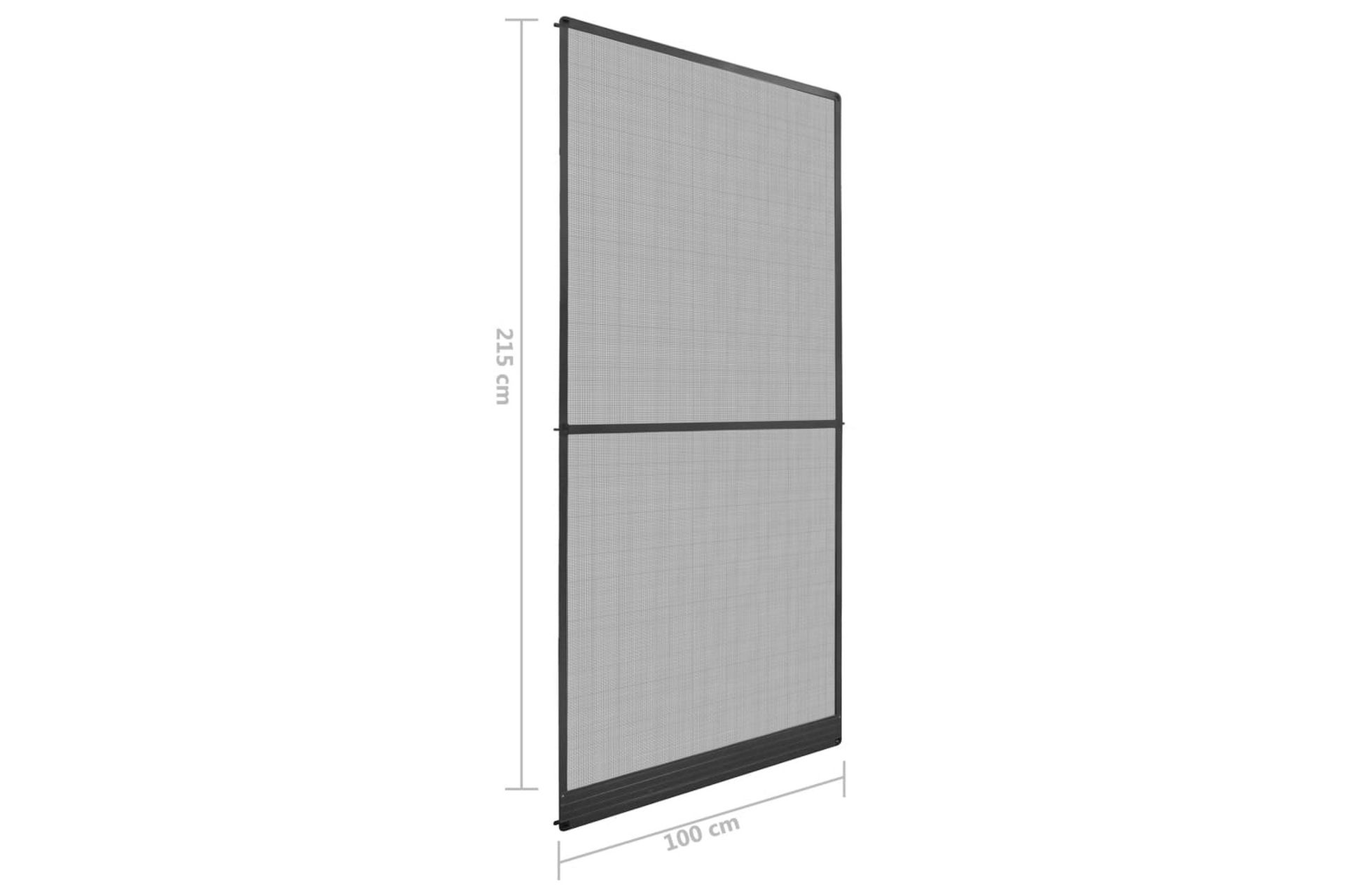 Insektskjerm med hengsler for dør antrasitt 100x215 cm - Antrasittgrå - Hage - Utemiljø - Hagedekorasjon - Myggnett