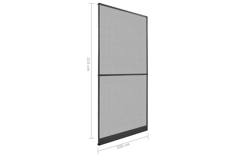 Insektskjerm med hengsler for dør antrasitt 100x215 cm - Antrasittgrå - Hage - Utemiljø - Hagedekorasjon - Myggnett