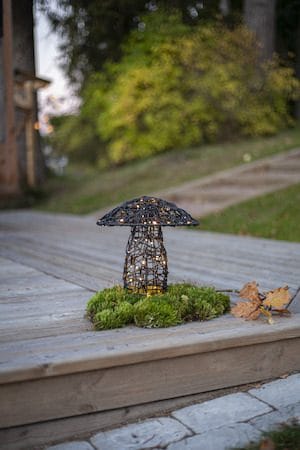 Otto utendørsdekorasjon med belysning 27 cm - svart - Hage - Utemiljø - Hagedekorasjon - Hagefigurer & hagepynt