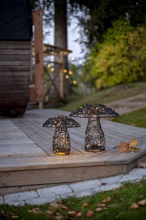 Otto utendørsdekorasjon med belysning 27 cm - svart - Hage - Utemiljø - Hagedekorasjon - Hagefigurer & hagepynt
