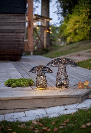 Otto utendørsdekorasjon med belysning 27 cm - svart - Hage - Utemiljø - Hagedekorasjon - Hagefigurer & hagepynt
