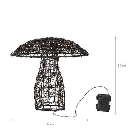 Otto utendørsdekorasjon med belysning 37 cm - svart - Hage - Utemiljø - Hagedekorasjon - Hagefigurer & hagepynt