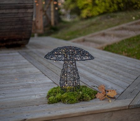 Otto utendørsdekorasjon med belysning 37 cm - svart - Hage - Utemiljø - Hagedekorasjon - Hagefigurer & hagepynt