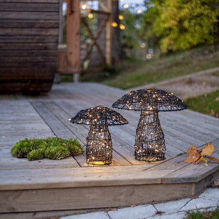 Otto utendørsdekorasjon med belysning 37 cm - svart - Hage - Utemiljø - Hagedekorasjon - Hagefigurer & hagepynt