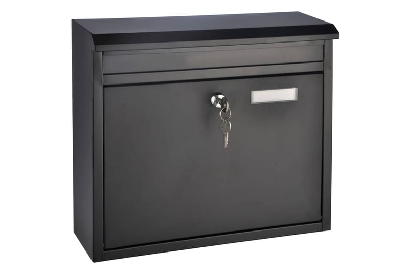 HI Postkasse svart 36x12x32 cm - Hage - Utemiljø - Hagedekorasjon - Postkasse - Brevkasse