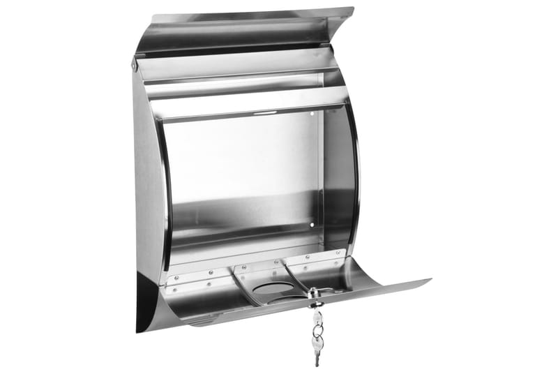 HI Postkasse rustfritt stål 30x12x40 cm - Hage - Utemiljø - Hagedekorasjon - Postkasse - Brevkasse