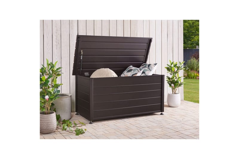 Låda Beliani Campalto Brun, 123x60x60 cm Brown - Hagemøbler - Puteoppbevaring & møbelbeskyttelse - Putebokser & Putekasser