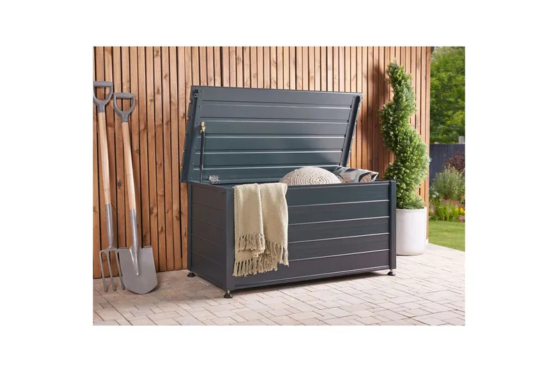 Låda Beliani Campalto Brun, 123x60x60 cm Grey - Hagemøbler - Puteoppbevaring & møbelbeskyttelse - Putebokser & Putekasser