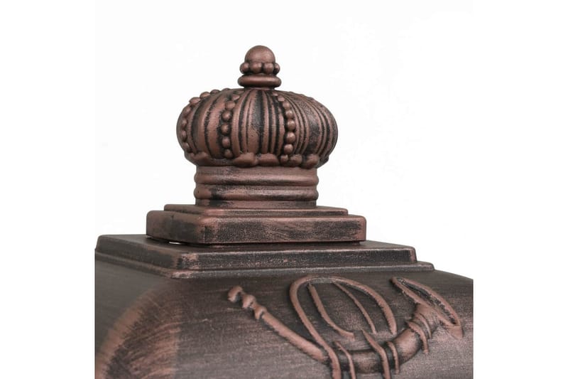 Postkasse på søyle aluminium gammeldags rustbestandig bronse - Brevkasse - Postkasse