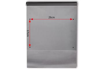 Rustfritt Stål Postkasse 30 x 12 x 40 cm - Hage - Utemiljø - Hagedekorasjon - Postkasse - Brevkasse