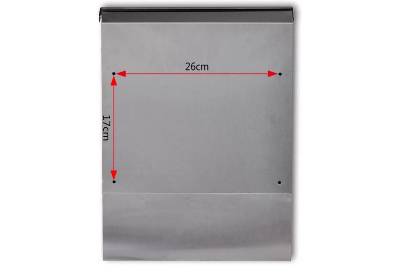 Rustfritt Stål Postkasse 30 x 12 x 40 cm - Hage - Utemiljø - Hagedekorasjon - Postkasse - Brevkasse
