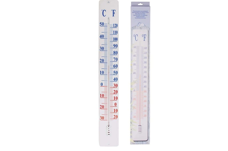 Esschert Design Termometer på veggplate 90 cm TH9 - Termometer - Utetermometer