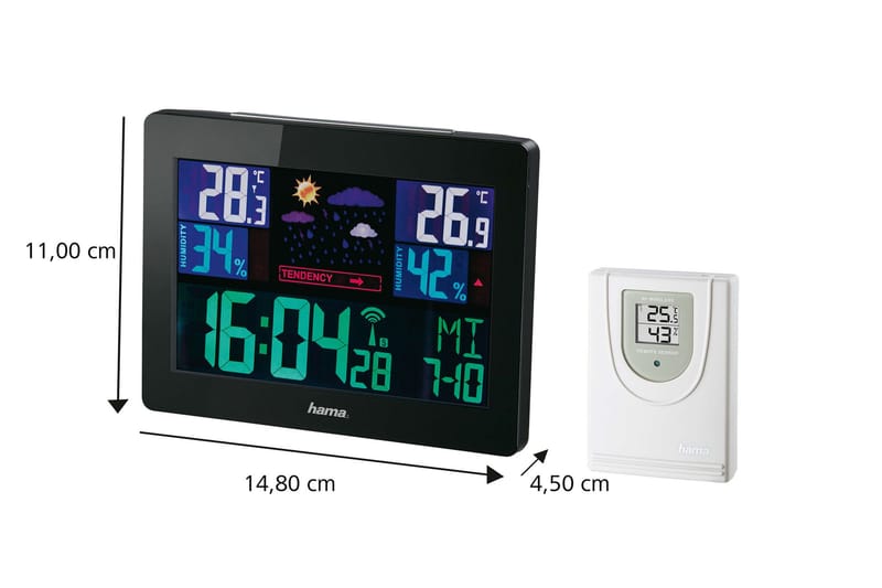 HAMA Værstasjon EWS-1400 - HAMA - Hage - Utemiljø - Hagedekorasjon - Regn & temperatur - Utetermometer
