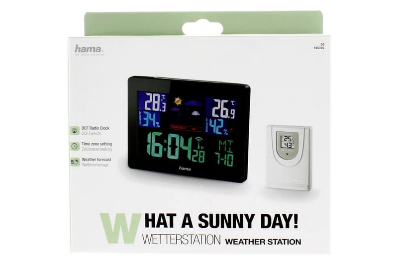 HAMA Værstasjon EWS-1400 - HAMA - Hage - Utemiljø - Hagedekorasjon - Regn & temperatur - Utetermometer