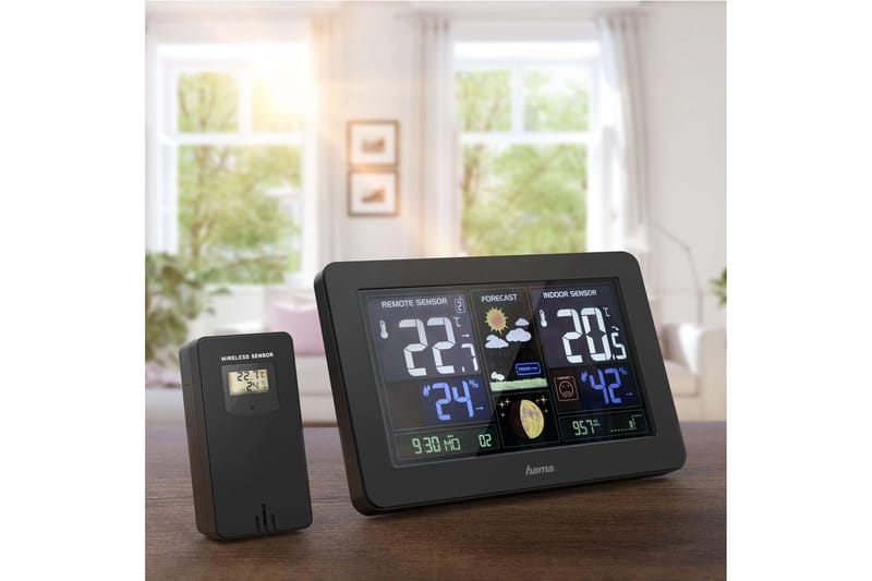 HAMA Værstasjon Premium - HAMA - Hage - Utemiljø - Hagedekorasjon - Regn & temperatur - Utetermometer