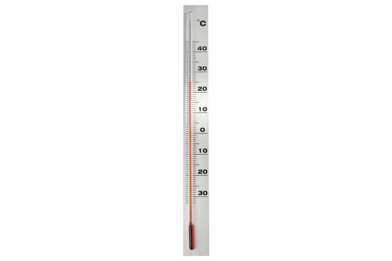 Nature Utendørs veggtermometer aluminium 3,8x0,6x37 cm - Hage - Utemiljø - Hagedekorasjon - Regn & temperatur - Utetermometer
