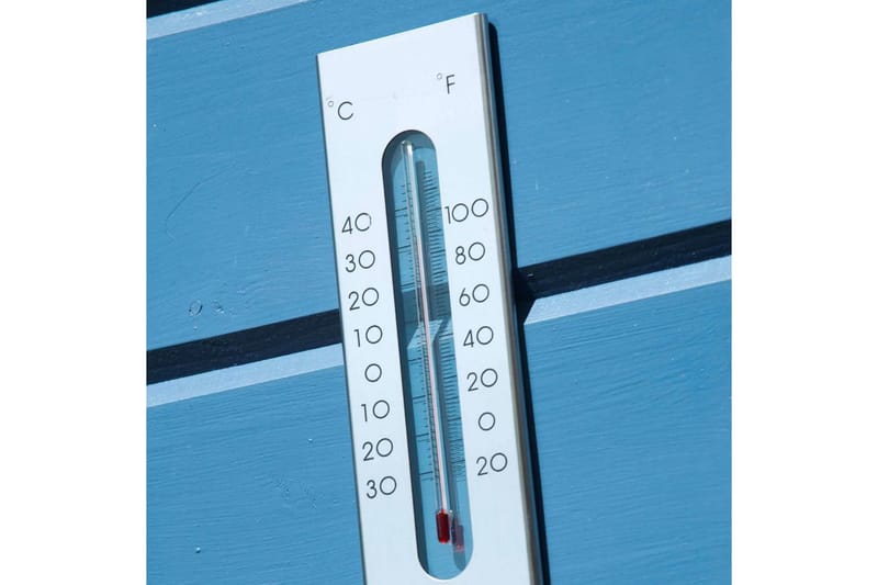 Nature Utendørs veggtermometer aluminium 7x1x23 cm - Utetermometer - Termometer