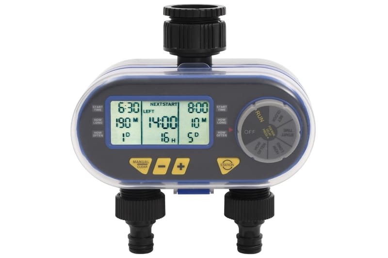 Automatisk digital vanningstimer med to krankoblinger - Hage - Utemiljø - Pumper og irrigasjon - Vanningstimer