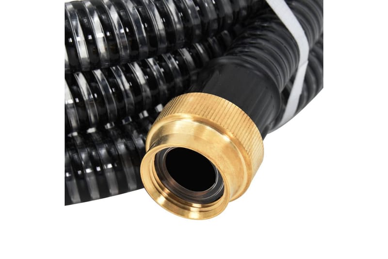 Sugeslange med messingkontakter 5 m 25 mm svart - Svart - Hage - Utemiljø - Pumper og irrigasjon - Vannslange & hageslange