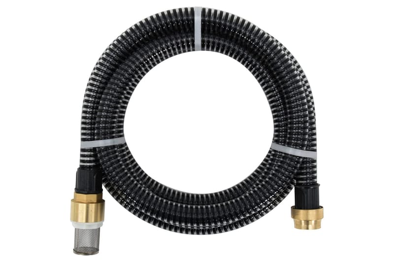 Sugeslange med messingkontakter 7 m 25 mm svart - Svart - Hage - Utemiljø - Pumper og irrigasjon - Vannslange & hageslange