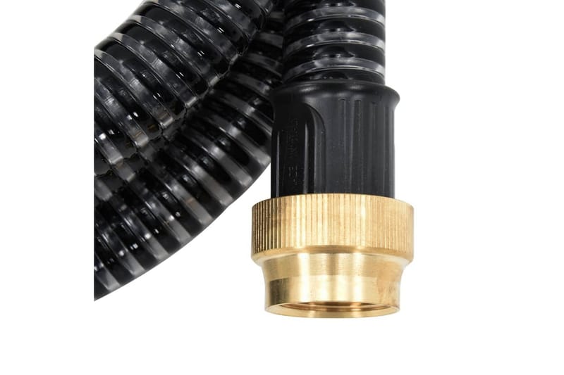 Sugeslange med messingkontakter 7 m 25 mm svart - Svart - Hage - Utemiljø - Pumper og irrigasjon - Vannslange & hageslange