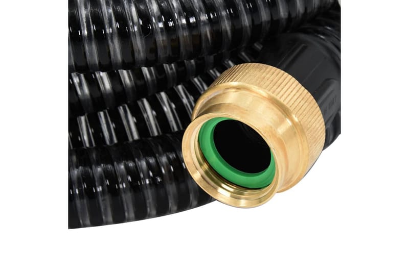 Sugeslange med messingkontakter 7 m 25 mm svart - Svart - Hage - Utemiljø - Pumper og irrigasjon - Vannslange & hageslange