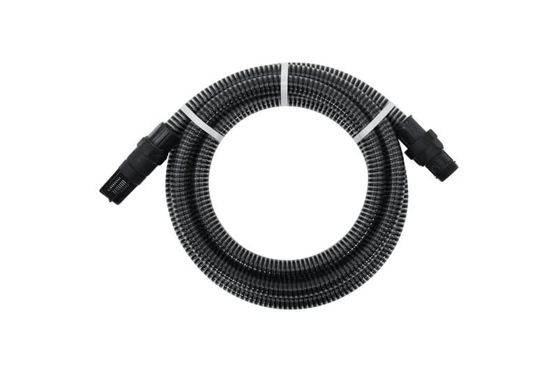 Sugeslange med PVC kontakter 4 m 22 mm svart - Svart - Vannslange & hageslange