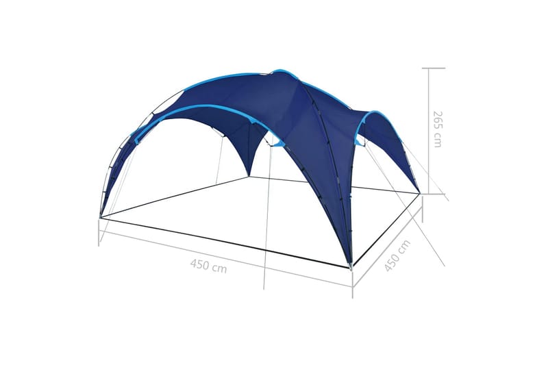 Festtelt bue 450x450x265 cm mørkeblå - Hage - Utemiljø - Utendørsoppbevaring - Hagetelt & oppbevaringstelt - Partytelt