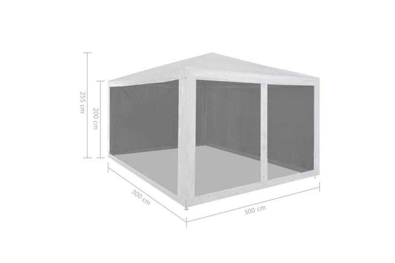 Festtelt med 4 sidevegger av netting 3x3 m - Hage - Utemiljø - Utendørsoppbevaring - Hagetelt & oppbevaringstelt - Partytelt