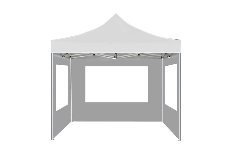 Foldbart festtelt med vegger aluminium 3x3 m hvit - Hvit - Hage - Utemiljø - Utendørsoppbevaring - Hagetelt & oppbevaringstelt - Partytelt