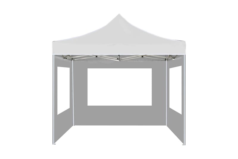 Foldbart festtelt med vegger aluminium 3x3 m hvit - Hvit - Partytelt - Hagetelt & oppbevaringstelt