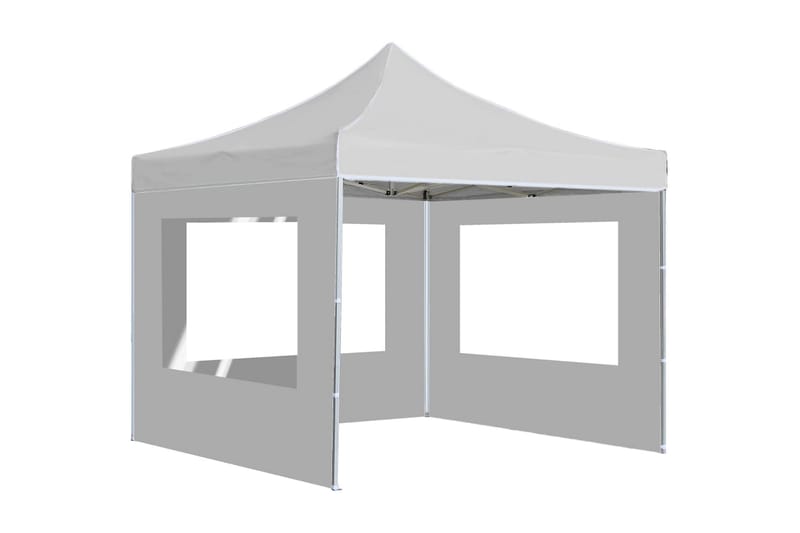 Foldbart festtelt med vegger aluminium 3x3 m hvit - Hvit - Partytelt - Hagetelt & oppbevaringstelt