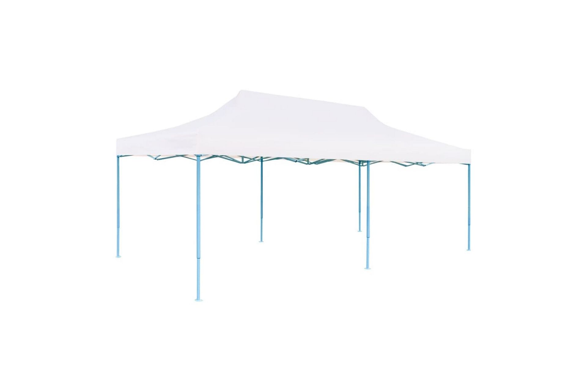 Foldbart popup festtelt med sidevegger 3x6 m stål hvit - Hage - Utemiljø - Utendørsoppbevaring - Hagetelt & oppbevaringstelt - Partytelt