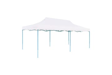 Foldbart popup festtelt med sidevegger 3x6 m stål hvit - Hage - Utemiljø - Utendørsoppbevaring - Hagetelt & oppbevaringstelt - Partytelt