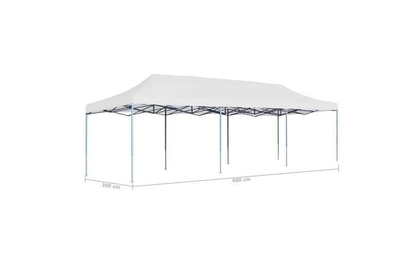Foldbart popup festtelt 3x9 m hvit - Hage - Utemiljø - Utendørsoppbevaring - Hagetelt & oppbevaringstelt - Partytelt
