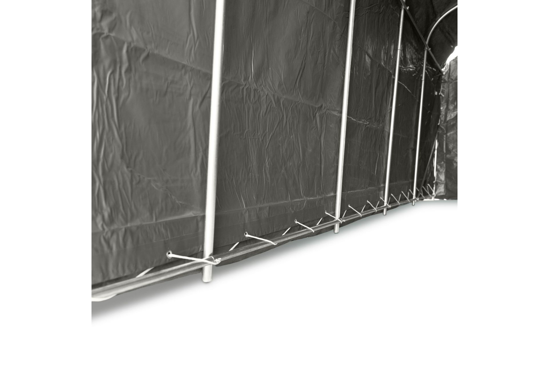 Garasjetelt 14.4m² 500g/m² PVC Grå - Lyfco - Hage - Utemiljø - Utendørsoppbevaring - Hagetelt & oppbevaringstelt