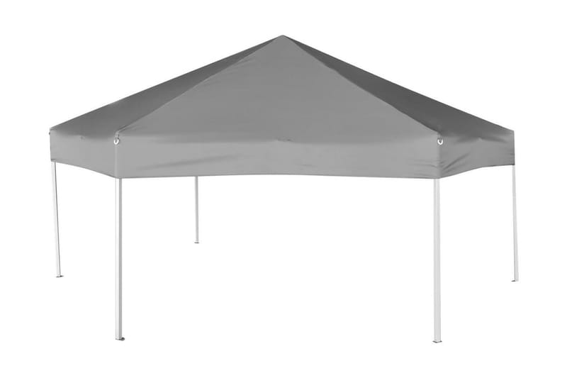 Heksagonalt pop-up partytelt med 6 sidevegger grå 3,6x3,1 m - Partytelt - Hagetelt & oppbevaringstelt