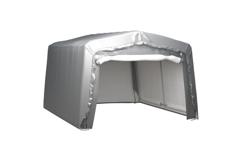 Oppbevaringstelt 370x370 cm stål grå - Grå - Hage - Utemiljø - Utendørsoppbevaring - Hagetelt & oppbevaringstelt