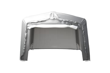 Oppbevaringstelt 370x370 cm stål grå - Grå - Hage - Utemiljø - Utendørsoppbevaring - Hagetelt & oppbevaringstelt