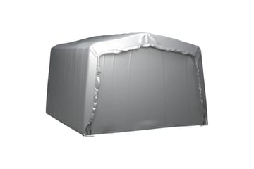 Oppbevaringstelt 370x370 cm stål grå - Grå - Hage - Utemiljø - Utendørsoppbevaring - Hagetelt & oppbevaringstelt