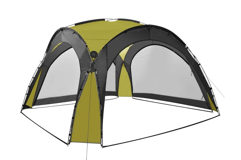 Partytelt med LED og 4 sidevegger 3,6x3,6x2,3 m grønn - Grønn - Partytelt - Hagetelt & oppbevaringstelt