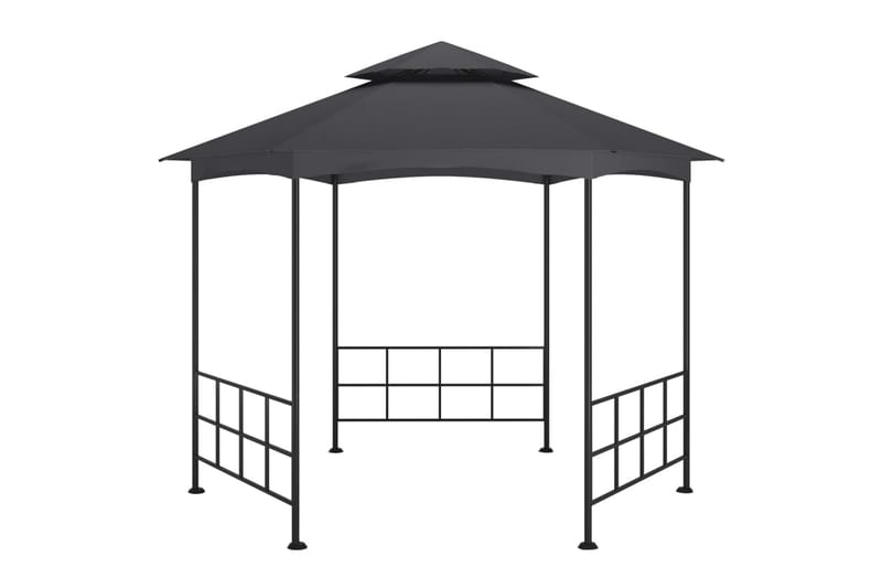 Paviljong med sidevegger 3,1x2,7 m antrasitt - Antrasittgrå - Partytelt - Hagetelt & oppbevaringstelt