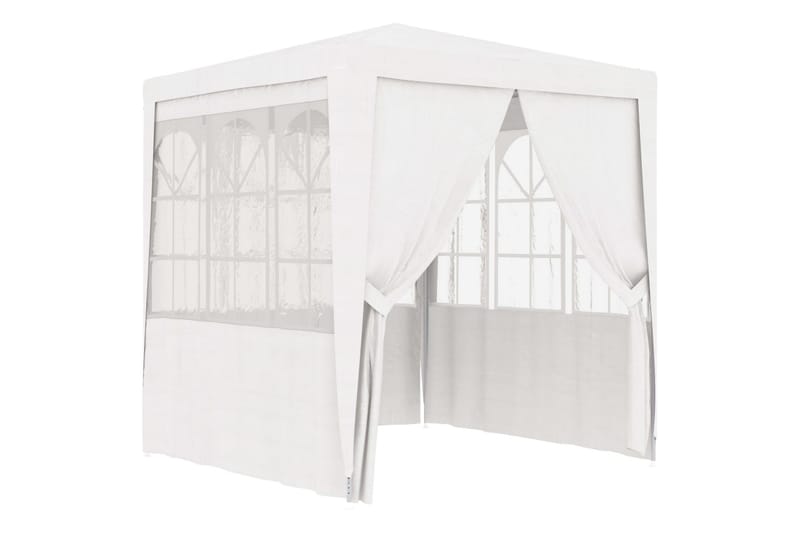 Profesjonelt festtelt med sidevegger 2x2 m hvit 90 g/m² - Hvit - Partytelt - Hagetelt & oppbevaringstelt