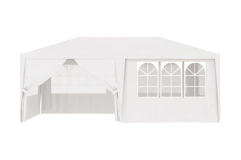 Profesjonelt festtelt med sidevegger 4x6 m hvit 90 g/m² - Hvit - Partytelt - Hagetelt & oppbevaringstelt